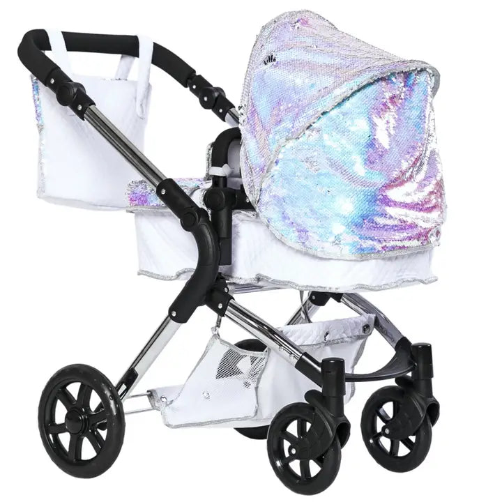 Roma Polly Single Dolls Pram - Mermaid Design Baby Stroller age 3-5y