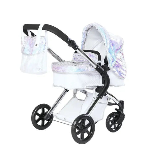 Roma Polly Single Dolls Pram - Mermaid Design Baby Stroller age 3-5y